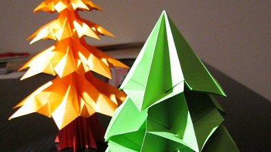 Bastelideen Origami Weihnachten